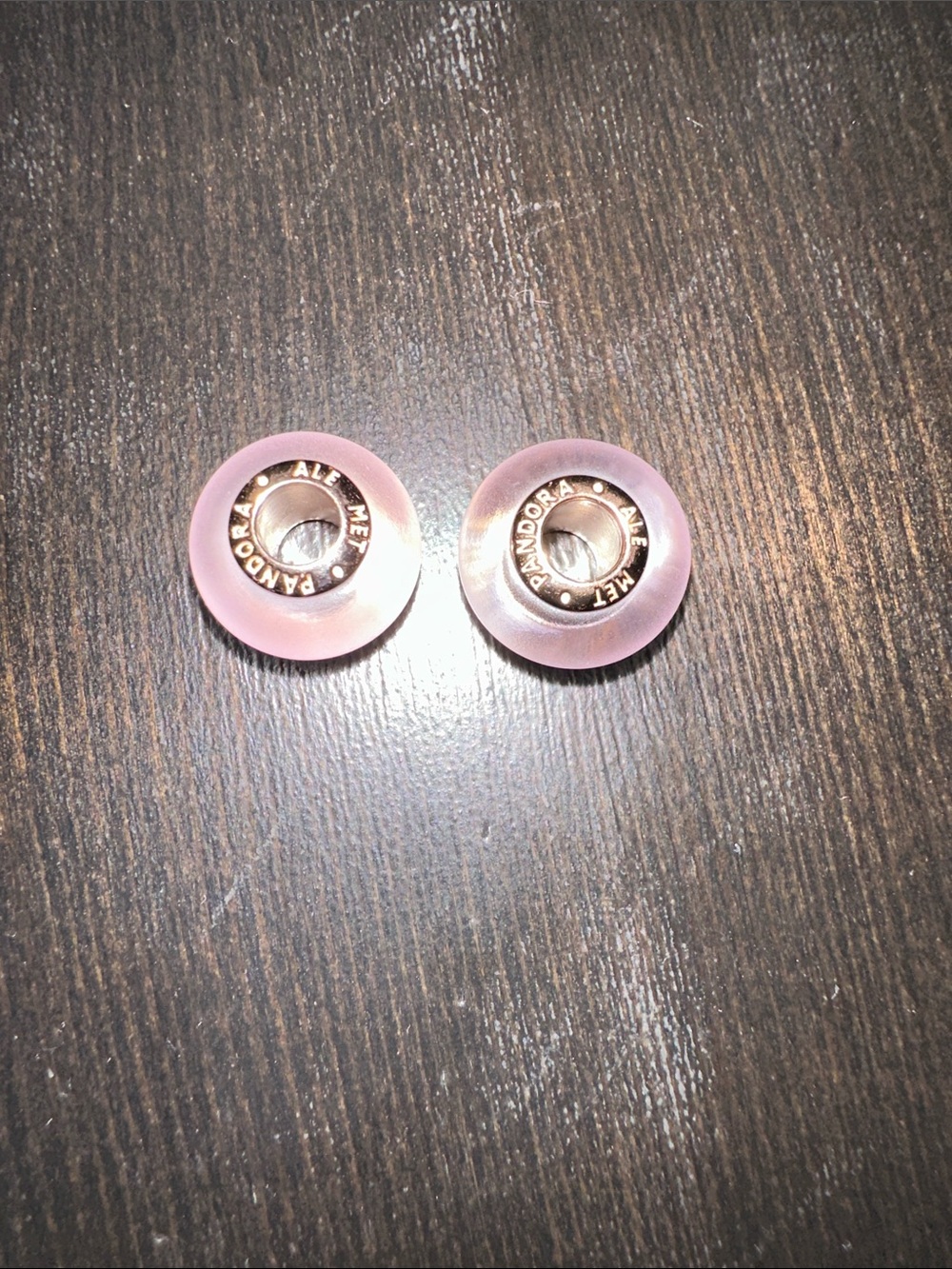 PANDORA PINK enamel charm the price is for the pair